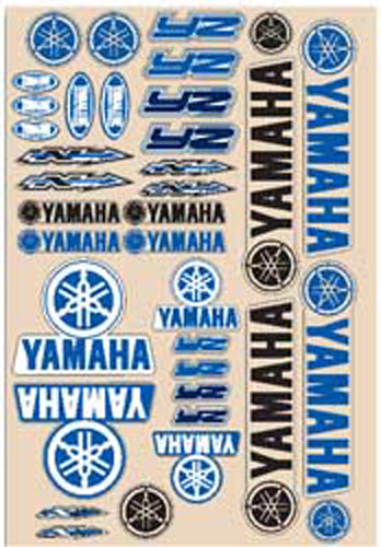 N-Style Yam Yz Univ Kit V.3 decals featuring colorful graphics and designs for customization and decoration.