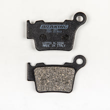 Load image into Gallery viewer, Braking semi-metallic brake pad set for vehicle braking system, branded Braking, with visible metal and friction material components.