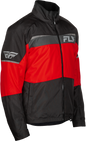 Fly Racing Aurora jacket in red and black, XL size, featuring a lightweight, sporty design with a zip-up front and collar.