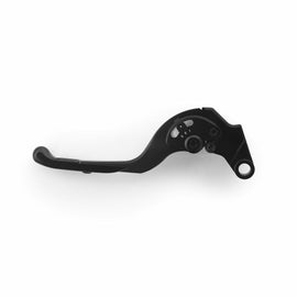 Black RIZOMA Adjustable Plus clutch lever for Kawasaki, featuring sleek design and precise adjustment for motorcycle control.