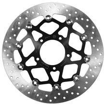 Load image into Gallery viewer, Brembo Serie Oro front floating brake rotor with ventilated disc and mounting hub, designed for high-performance braking.