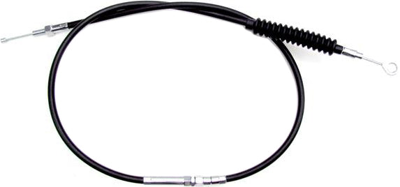 Motion Pro black vinyl clutch cable for hydraulic control lines, featuring durable construction and detailed fittings.
