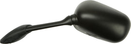 Emgo left motorcycle mirror with black arm and reflective mirror surface, designed for Yamaha models.