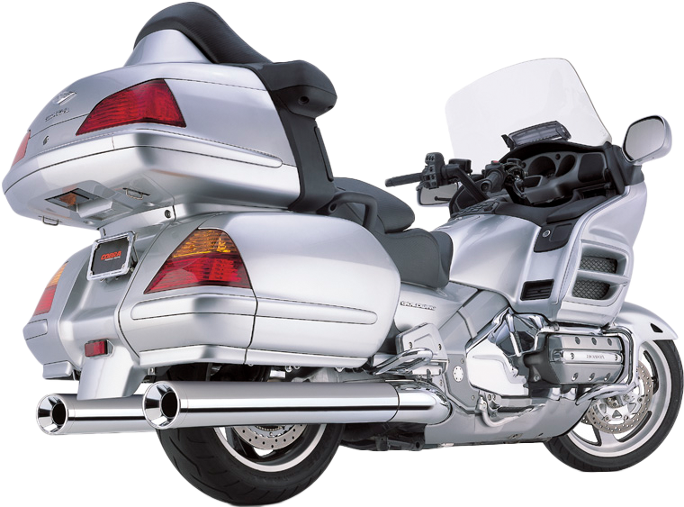 Chrome Cobra slip-on billet tips for Honda Gold Wing GL1800 exhaust, polished and designed for model years 2001-2010.