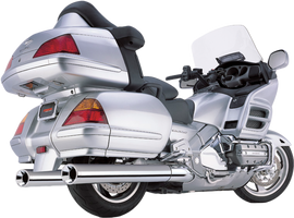 Chrome Cobra slip-on billet tips for Honda Gold Wing GL1800 exhaust, polished and designed for model years 2001-2010.