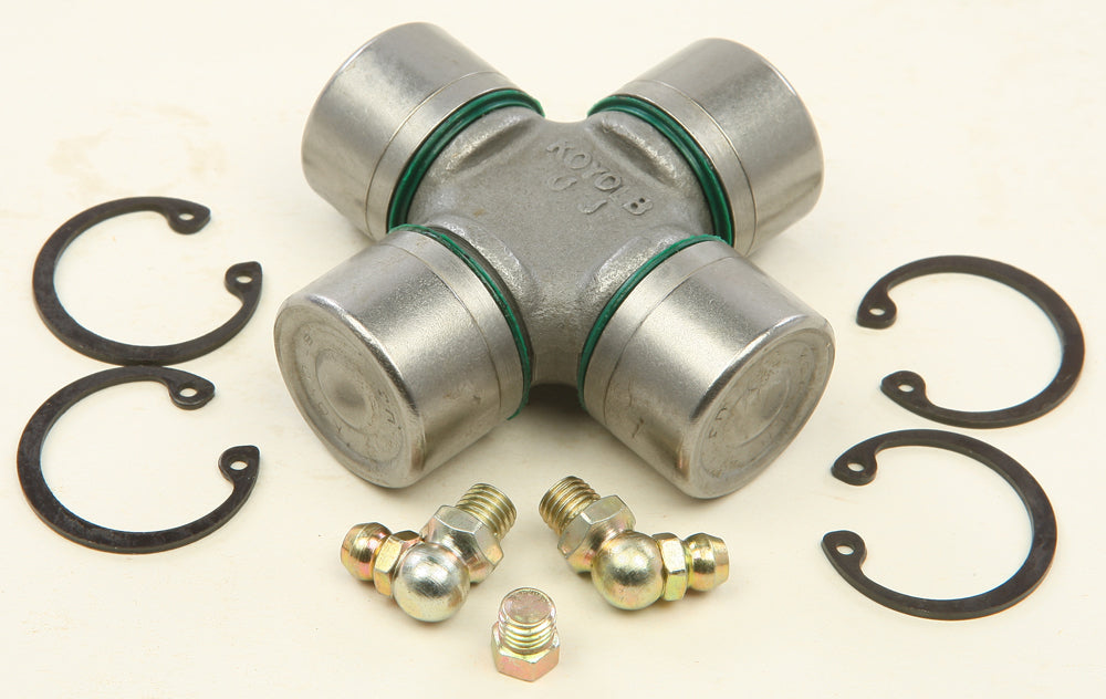 All Balls U-Joint Kit 21-91006 for drive shaft, showing metal U-joints and connecting components on a clean background.