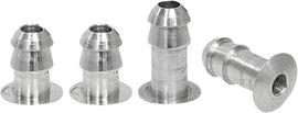 SP1 Ski handle rivet kit 15-20050 mounted on ski body, with rivets and tools visible for ski repair or assembly.