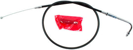 Motion Pro black vinyl throttle cable 70-60441 for motorcycle control lines, showing the flexible cable with reinforced ends.