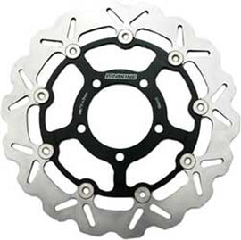 Braking brand single Kaw braking rotor 32-6148 for motorcycle brake system, showing the round metal disc with detailed surface.