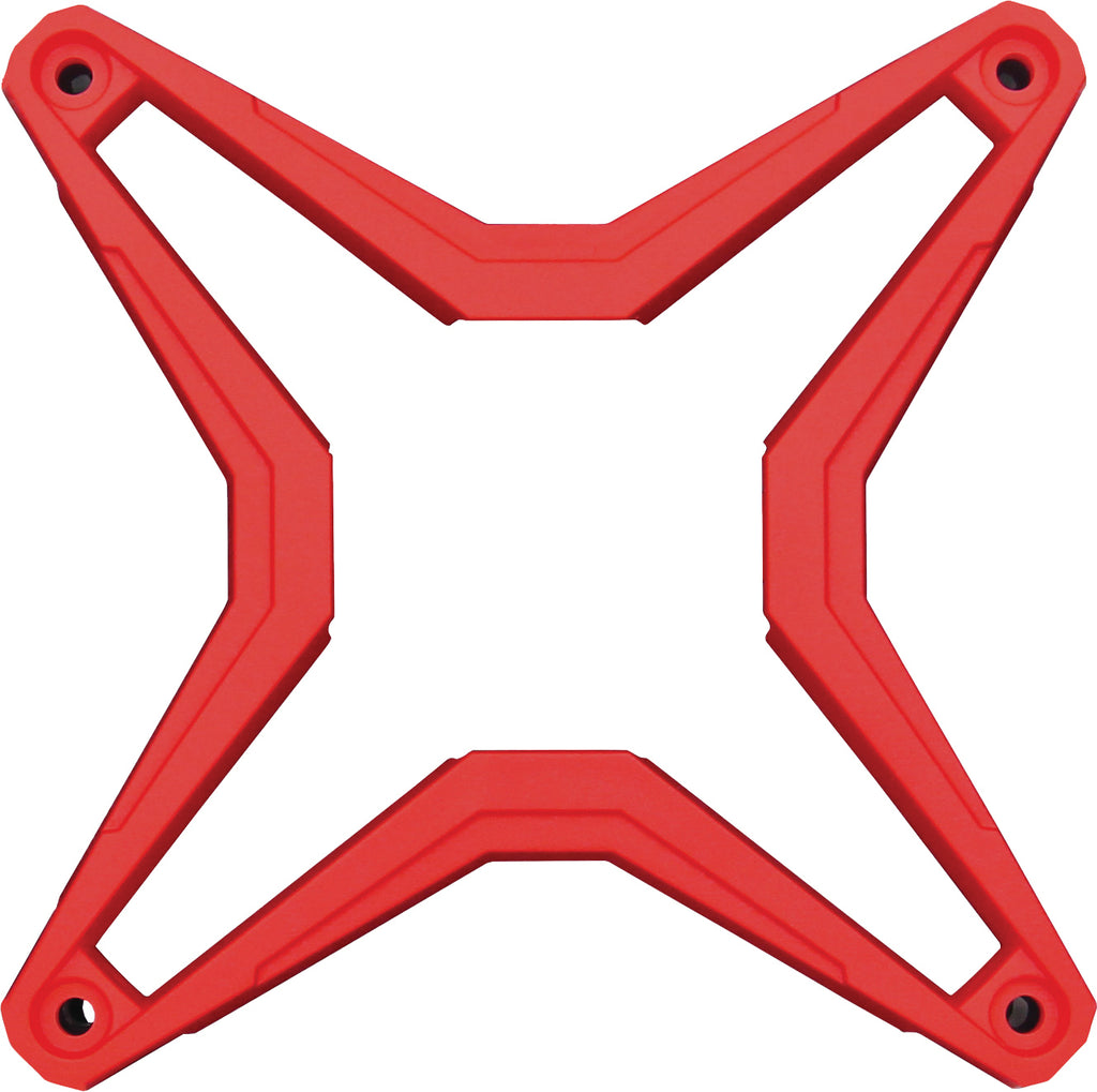 Red grill inserts for SSV Works accessories, featuring the PR 63-4992 model, designed for enhanced vehicle front aesthetics.