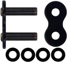 Load image into Gallery viewer, Excel Wheel Components Master Link Bl530zxw rivet chain link in black, part of Excel Wheel chains, with detailed rivet connection.