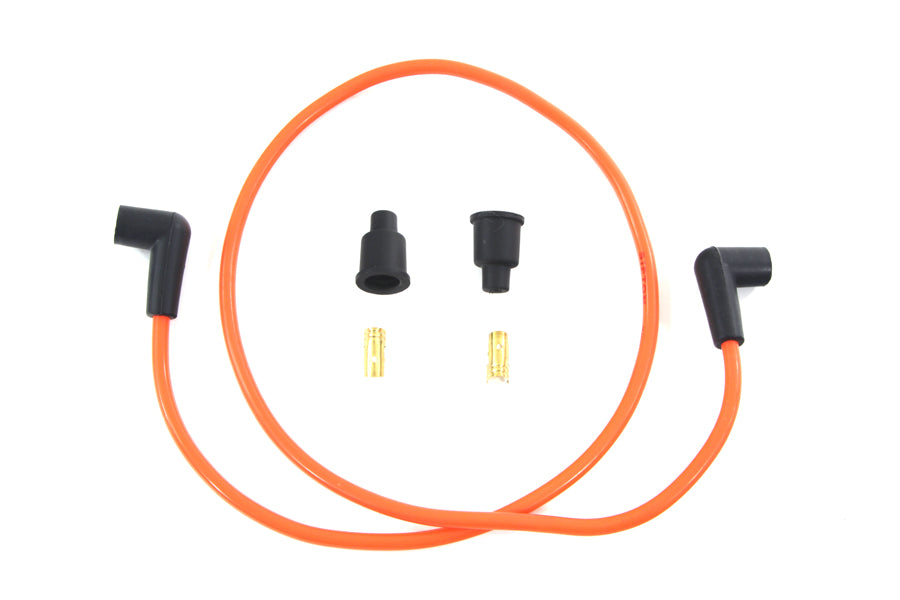 Orange Copper Core 7mm Spark Plug Wire Kit