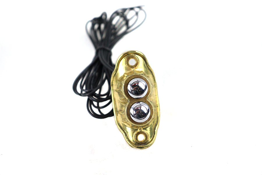 Old School Dual Switch Kit Brass Finish