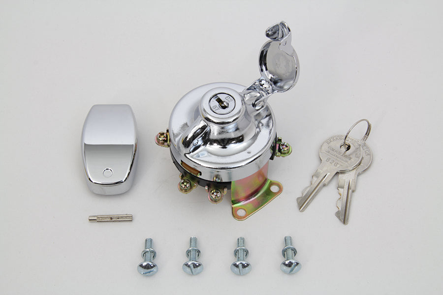 Fat Bob Ignition Switch with 6 Terminals Chrome