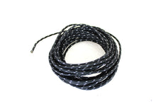 Charger l'image dans la galerie, Black 25' Cloth Covered Wire with White Tracer