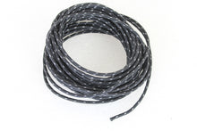 Charger l'image dans la galerie, Black 25' Cloth Covered Wire with White Tracer