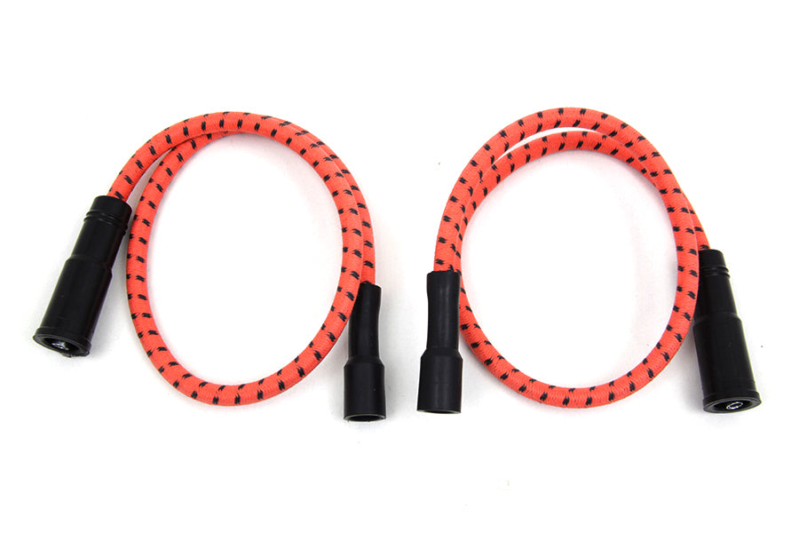Sumax Orange with Black Tracer 7mm Spark Plug Wire Set