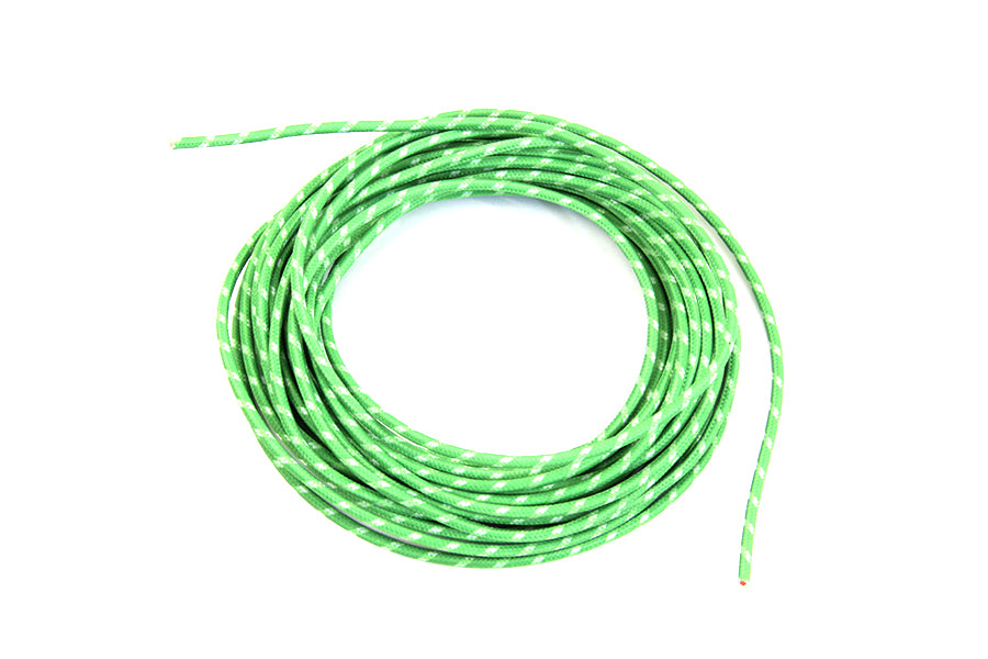 Green 25' Cloth Covered Wire