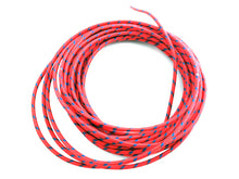 Charger l'image dans la galerie, Red with Blue Dot 25' Braided Wire