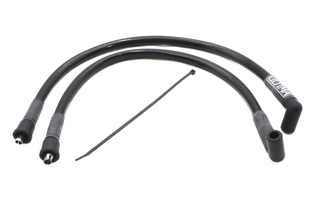 Ultima 8mm FLH Spark Plug Wire Set Black