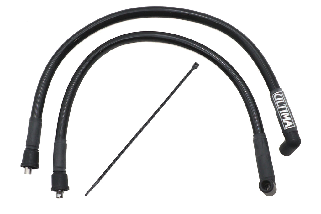 Ultima 8mm FLH Spark Plug Wire Set Black