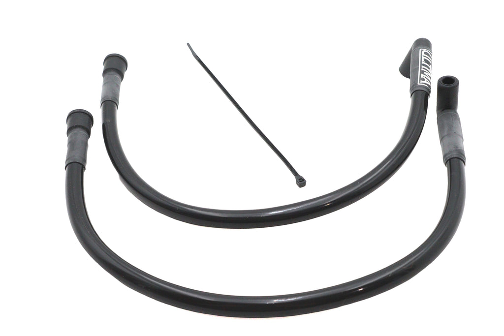 Ultima 8mm FLH Spark Plug Wire Set Black