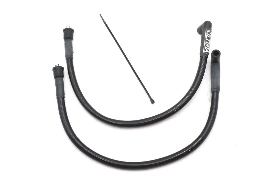 Ultima 8mm FLH Spark Plug Wire Set Black