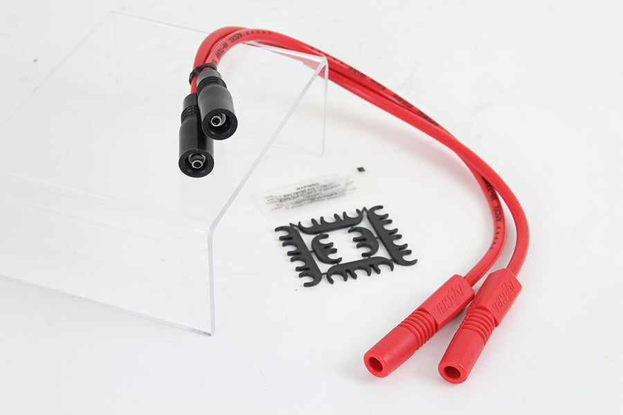 Accel 8mm S/S Spiral Core Ignition Wire Set Red