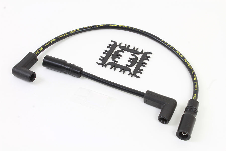 Accel 8mm S/S Spiral Core Ignition Wire Set Black