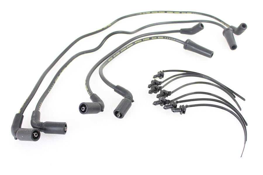 Accel 8mm S/S Spiral Core Ignition Wire Set Black