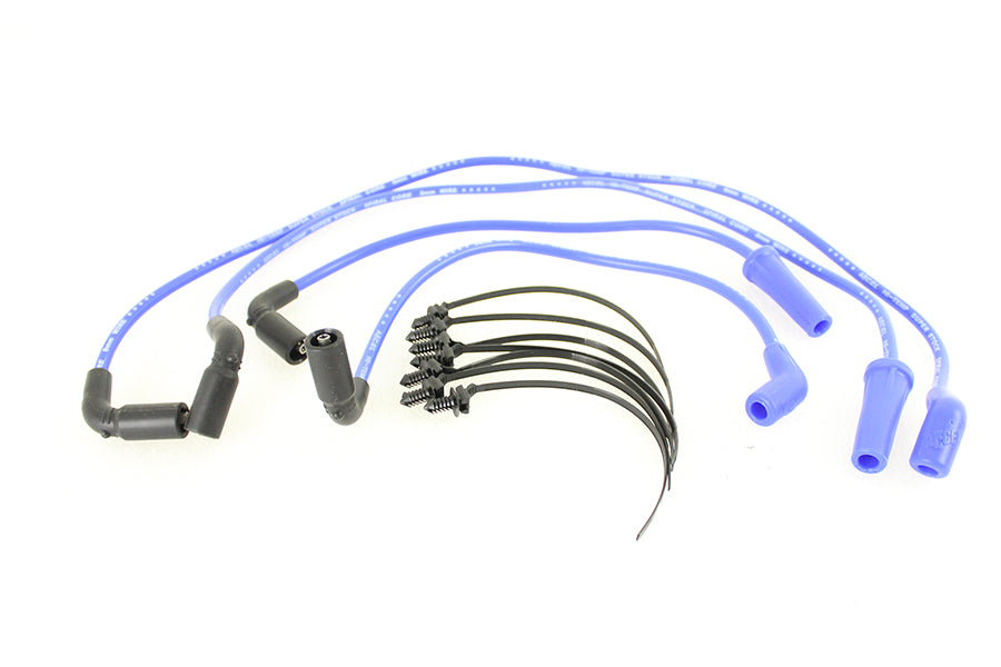 Accel 8mm S/S Spiral Core Ignition Wire Set Blue
