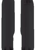 Polisport Plastics black fork guards for Beta 64-69107 motorcycle, made of durable plastic, attached to front suspension forks.