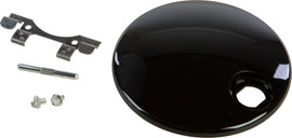 HardDrive Fuel Tank Console Doors in gloss black for trucks, featuring sleek body panel design and durable finish.