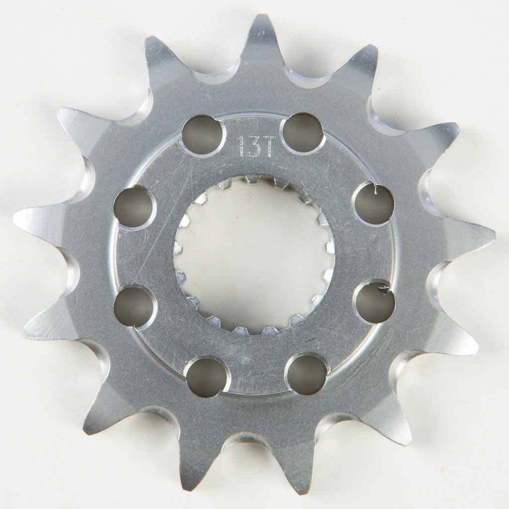 Steel 13-tooth front CS sprocket for Honda CRF250 by Fire Power, designed for 520 chain compatibility.