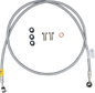 GBRAKES 2-line front brake line kit with metal fittings and flexible hoses for motorcycle braking system.