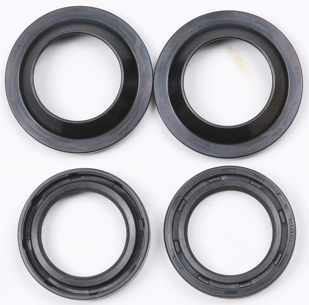 ProX Racing Parts fork seal and wiper kit for Kawasaki and Suzuki motocross suspension, showing seals and wipers in the image.