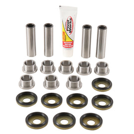 Pivot Works suspension A-arm bearing kit for Yamaha models, featuring multiple bearings and seals for optimal suspension performance.