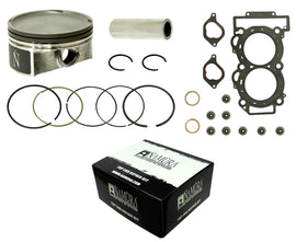 Namura Top End Kit with piston components for 86.93mm bore, standard 11:1 compression, showing pistons and cylinder parts.