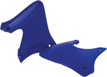 Load image into Gallery viewer, Blue Acerbis radiator shrouds for motorcycle, featuring sleek design and brand logo, mounted on a bike frame.