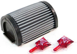 K&N Air Filter 771650 for vehicle engine, showing the reusable cotton air filter with rubber frame and pleated design