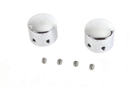 Domed Front Axle Cover Set Chrome Plated