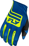 Fly Racing - Lite Lancer Gloves Navy/Hi-Vis Lg - 378-715L