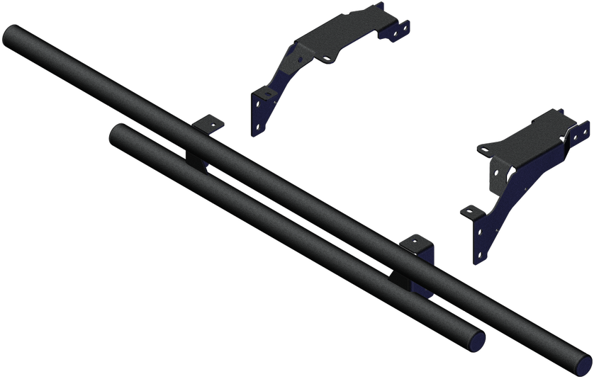 KFI Products Rear DT Bumper for off-road vehicles, showing black metal construction with mounting brackets and reinforced design.