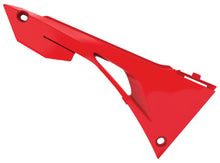Load image into Gallery viewer, Red Polisport Plastics upper side panels for motorcycle body, model 64-06377, shown on the vehicle.