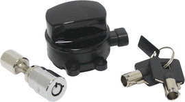HardDrive Ignition Switch for FX/FLST with fork lock, black finish, compatible with motorcycle models, part number 820-50857.