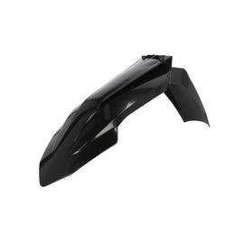 Acerbis black front fender for KTM motocross bike, body part with sleek design and mounting points, model 29864-70001.