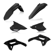 Load image into Gallery viewer, Acerbis black plastic body kit for motorcycle, includes various panels and fairings with Acerbis branding visible.