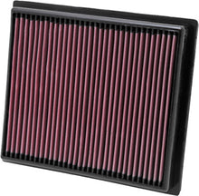 Load image into Gallery viewer, K&amp;N Air Filter 729011 for vehicles, showing the reusable, high-performance air filter with the K&amp;N branding and filter media.