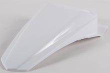 Charger l'image dans la galerie, Acerbis white rear fender for motorcycles, showcasing its durable plastic design and fitting details for off-road or dirt bikes.