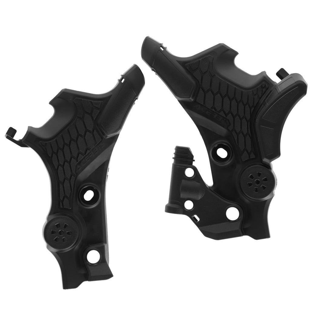 Acerbis X-Grip Frame Guard in black, designed for motorcycle protection, featuring durable material and precise fit.